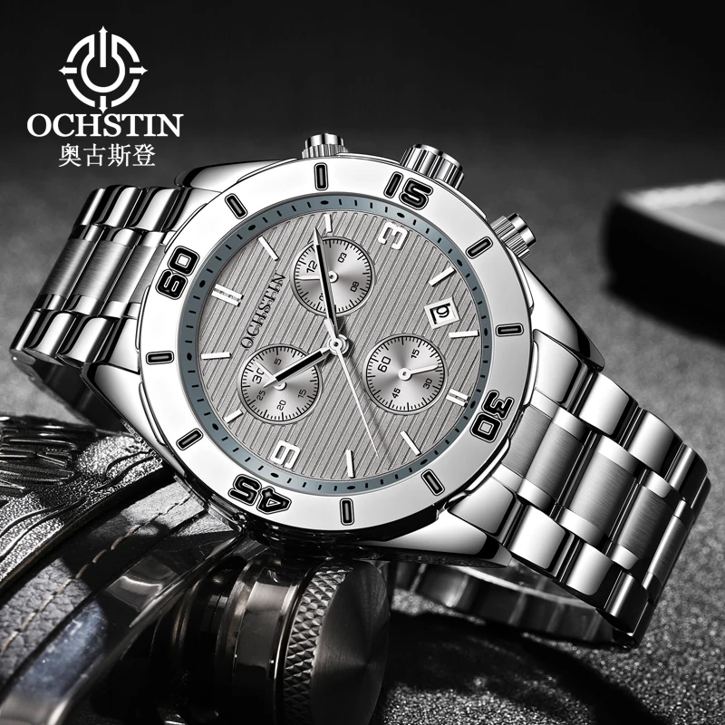 Ochstin Simple and Comfortable Navigator Series Multi functional Quartz Movement New 2024 Waterproof Watch Men's Quartz Watch