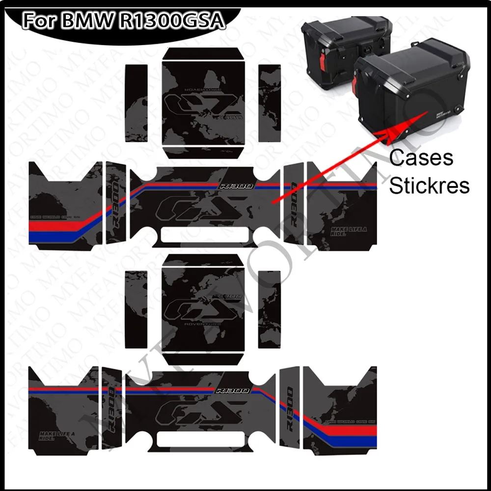 

Motorcycle For BMW R1300GS R 1300 GS R1300 ADV GSA Adventure Rallye Trunk Luggage Panniers Aluminium Cases Protector Stickers