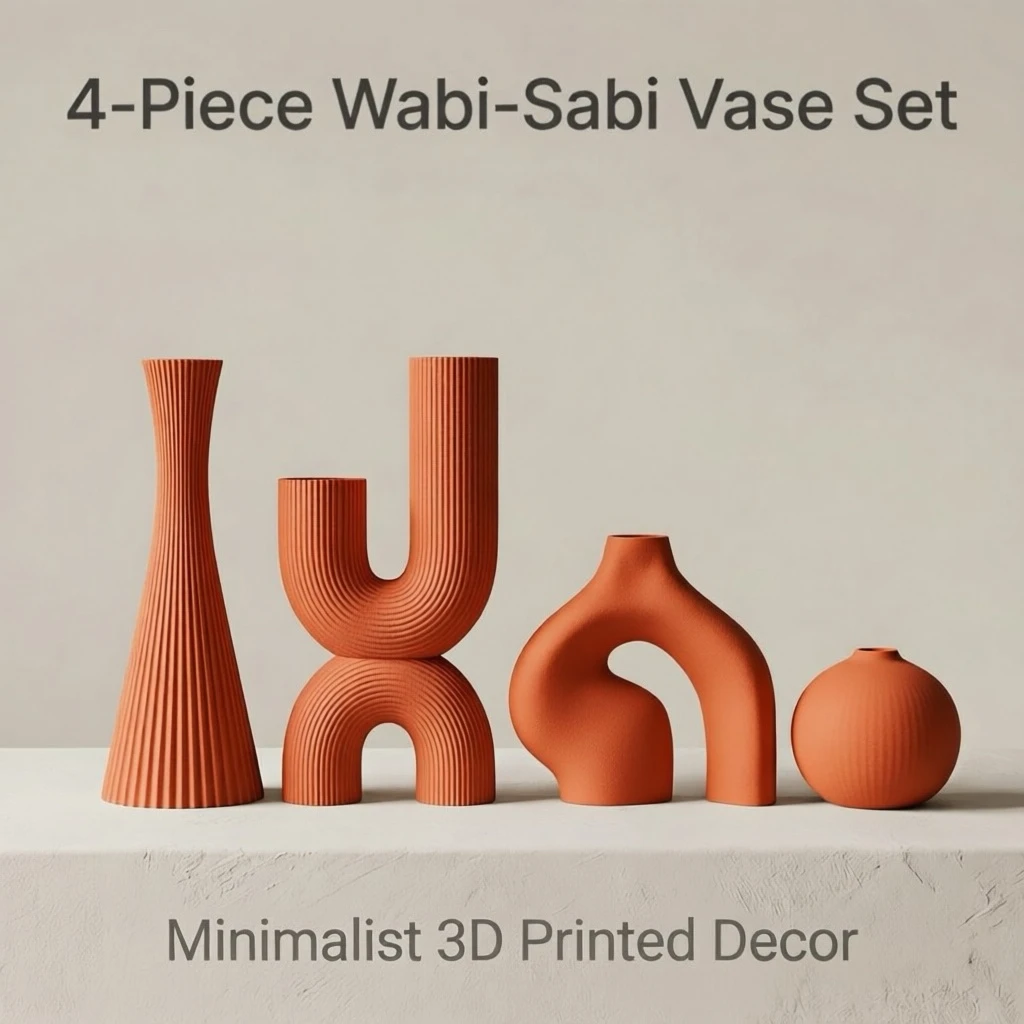 Набор из 4 декоративных ваз в  – обзор и цена 3D Printing Vase