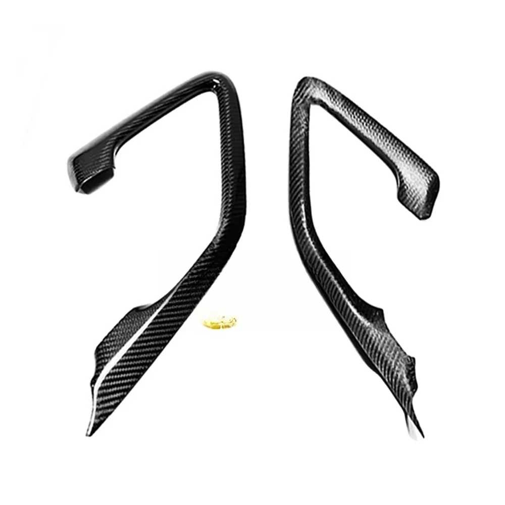 غطاء مقبض الباب الداخلي من ألياف الكربون الجافة الحقيقية لـ GT-R R35 08-16