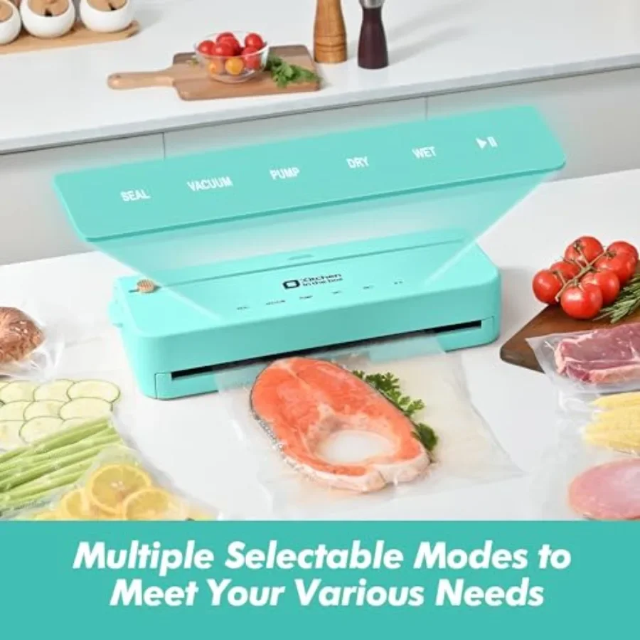 Smart Vacuum Sealer Machine with Bag Cutter OneTouch Food Sealing System with External Vacuum for All Preservation Needs Includ