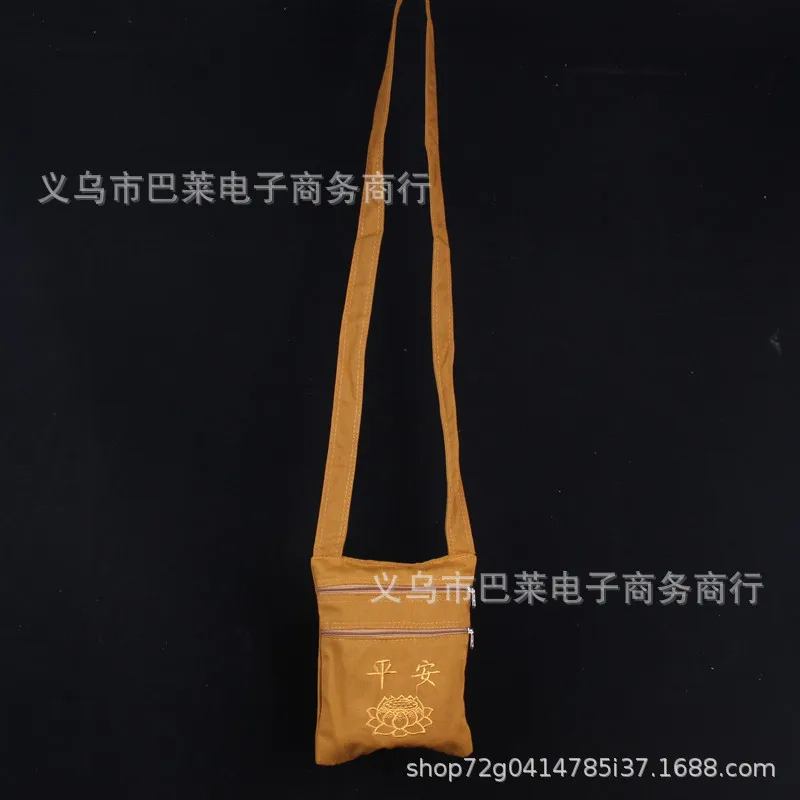 Canvas Lay Buddhist Crossbody Bag Zen Mobile Phone Pouch