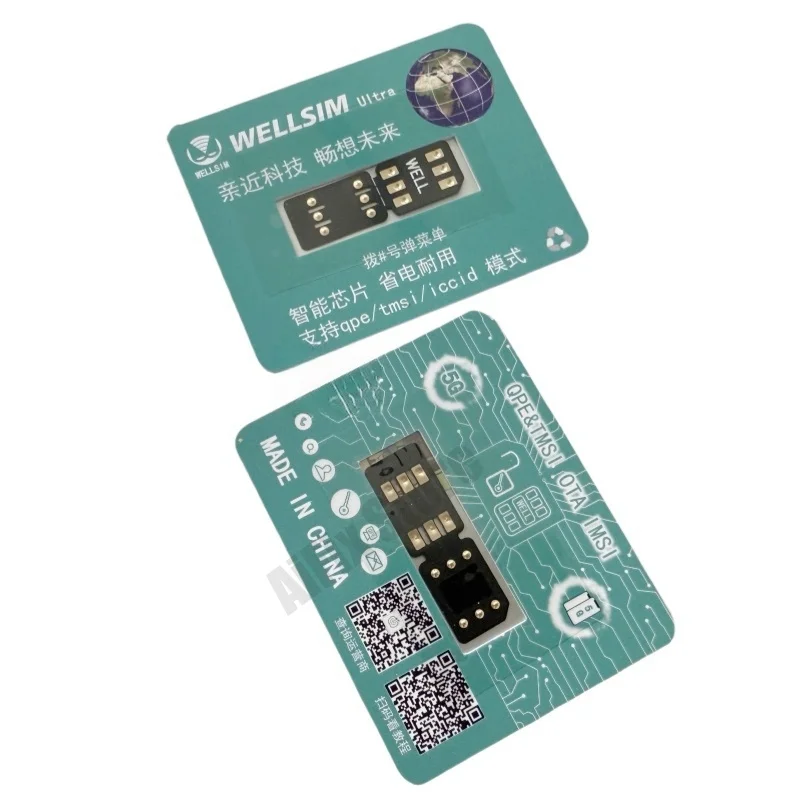 2Pcs/Lot Latest Wellsim Pro V4.1 Fold Version with QPE Esim MEP Mode for iPhone 16 15 14 13 12 11 8 7 X