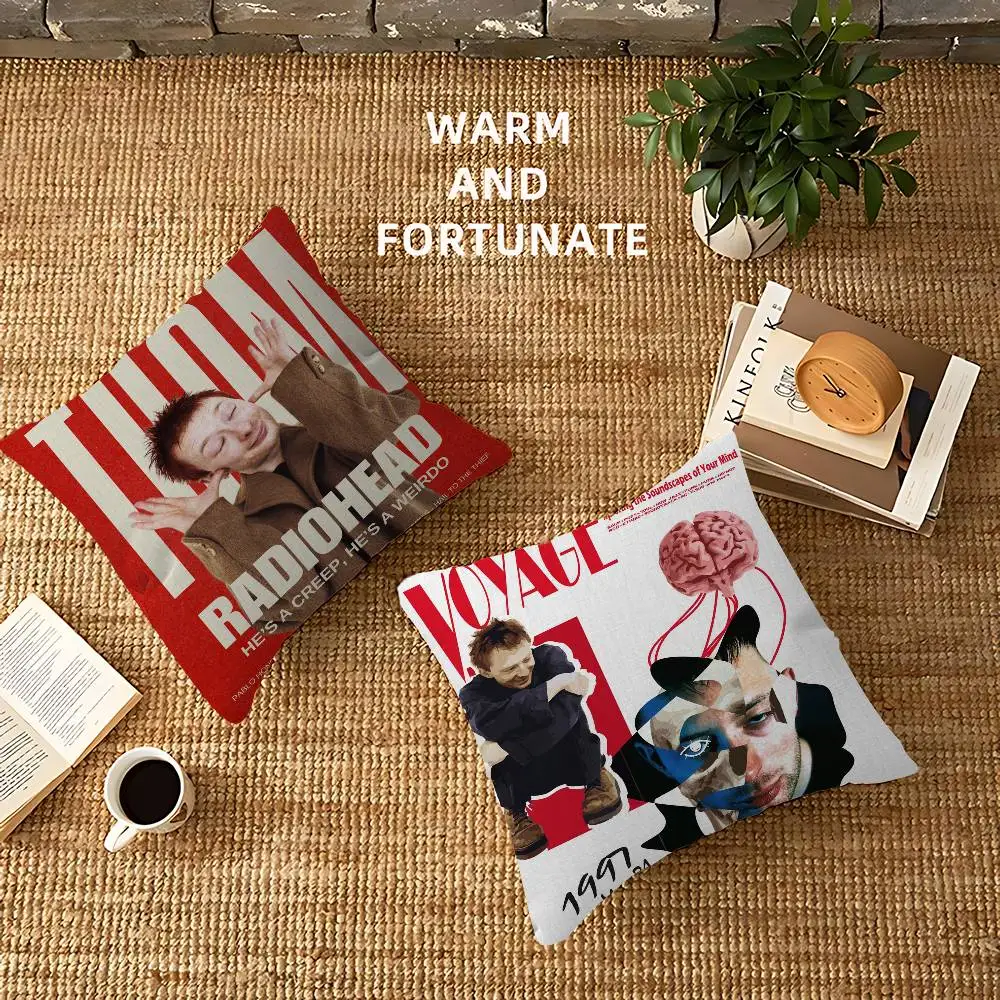 Rock Band Radiohead Pillow Anime Pillow Sofa Bed Head Pillow Cover Cushion Cover 45x45 cm Fashion