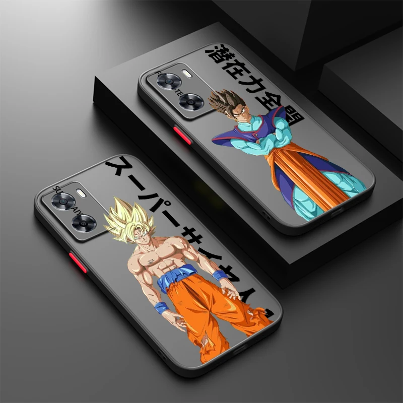 D-Dragon Ball Goku Broli Frosted Translucent For OPPO X5 X3 A54S A5 A94 A16 A53S A57 A74 A72 A96 A98 A78 5G Funda Phone Case