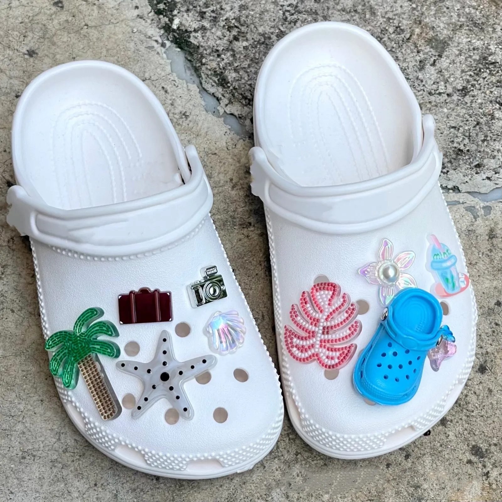 

Новый летний пляжный стиль, подвески для обуви с отверстиями, украшения, обувь в виде ракушки морской звезды с героями мультфильмов, обувь с цветами, пряжка, сделай сам, аксессуары для обуви с 3D отверстиями