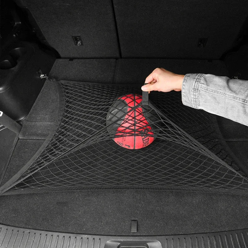 Car Trunk Net Elastic Luggage Net Cargo Organizer Storage Nylon Mesh Nets Stretchable Universal Car Interior Mesh Network Pocket