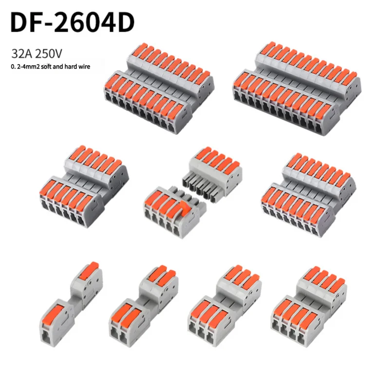 Fast Wire Connector Push-in Electrical Terminal Block Universal Splicing Wiring Cable Connectors For Cable Connection SPL