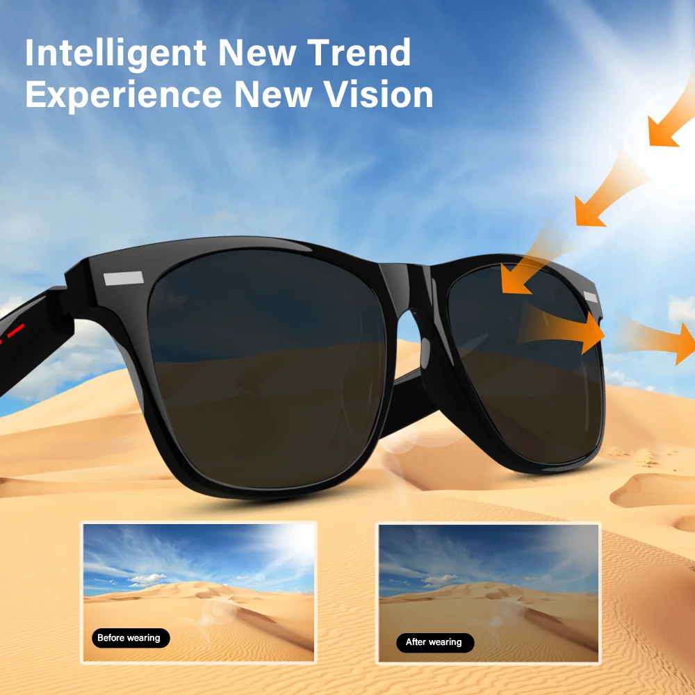 LAXASFIT 2026New Camera Smart Music Women Men Sports Sunglasses Headphones Wireless BT Talk Headset HIFI Audio Bluetooth Glasses