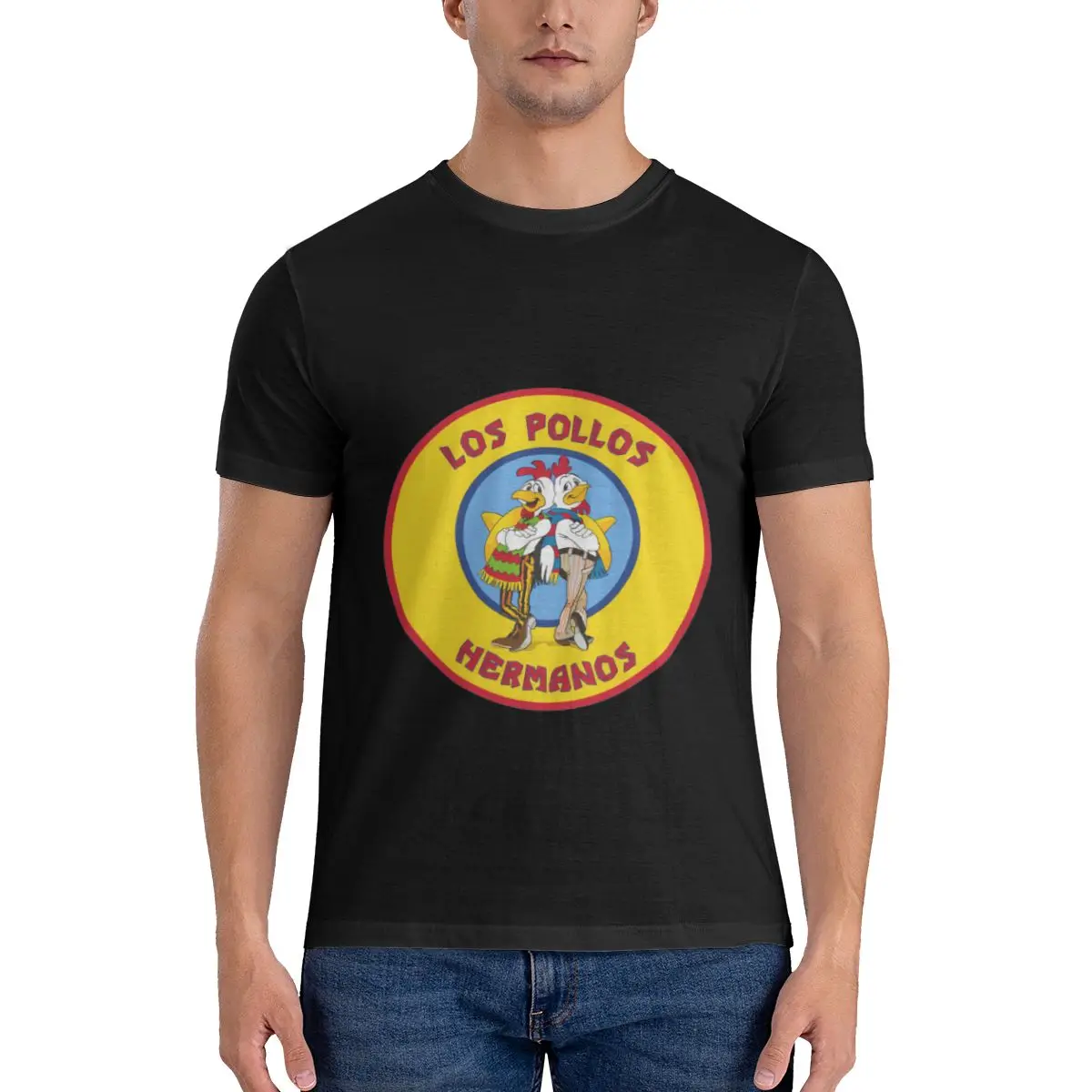 

Los Pollos Hermanos Men's Basic Short Sleeve T-Shirt Funny Print T Shirt