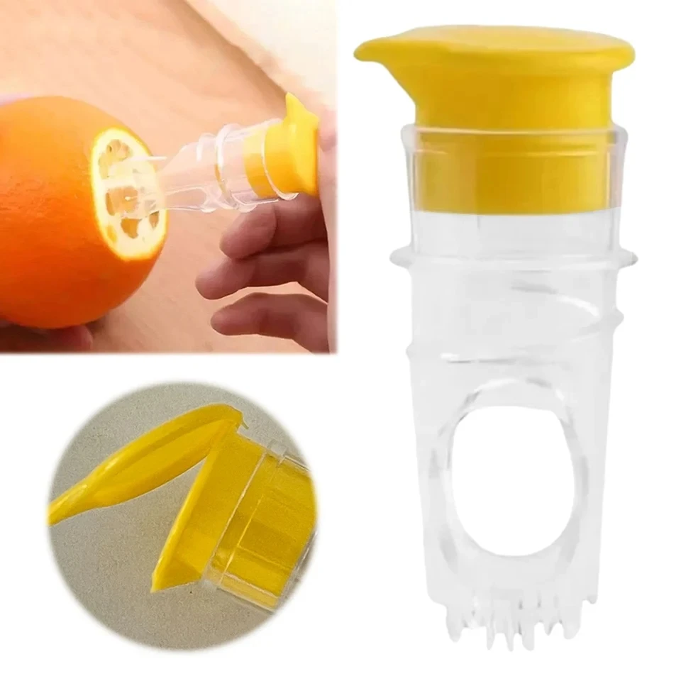 Portable Lemon Juicer Plastic Juicer Washable Manual Juicer with Built-in Filter Suitable for Family Travel