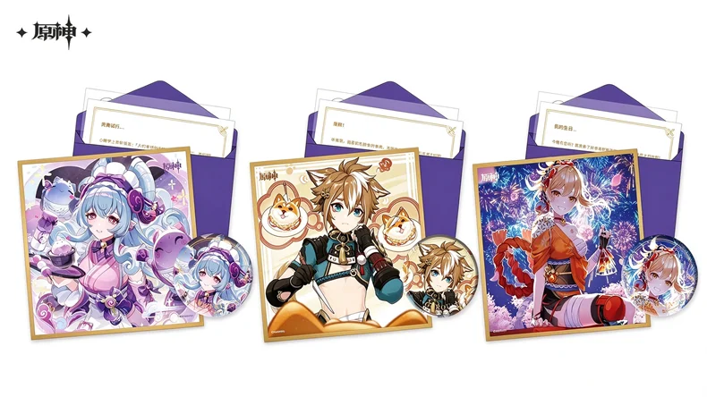 insignia-de-papel-de-colores-edicion-original-de-genshin-impact-serie-inazuma-destiny-day-set-de-regalos-de-cumpleanos-mercancia-oficial-de-mihoyo