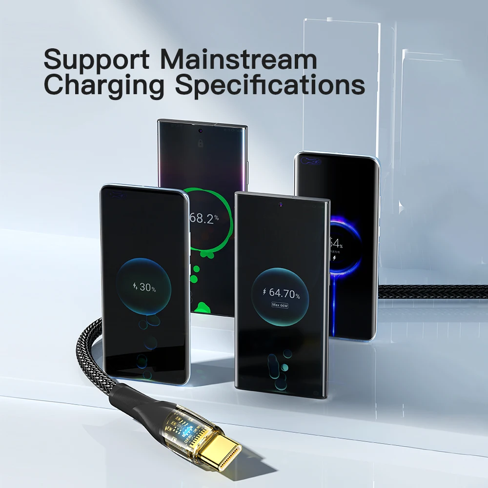 Essager 7A USB Type C Cable PD 100W Fast Charging Wire USB C Charger Data Cord For Huawei P50 Samsung Honor for iPhone 16 pro image 2