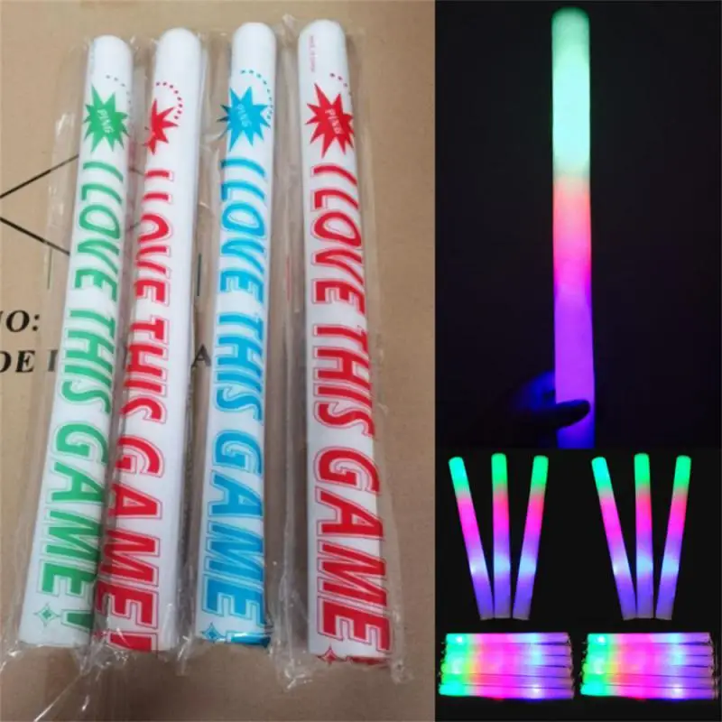 RGB LED 글로우 벌크 파티 용품, 다채로운 LED 글로우 스틱, 폼 스틱 응원 튜브, 다크 라이트, 생일 크리스마스 웨딩, 12 개, 50 개