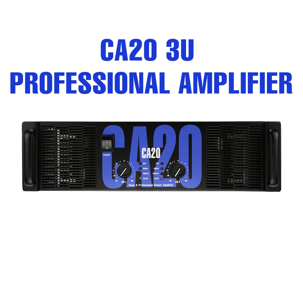 Профессиональный усилитель мощности CA20 Pure Power Amp 2 канала (3u) KTV/Stage/Home развлечения KTV 8 Ом 1350 Вт * 2/4 Ом 3000 Вт * 2