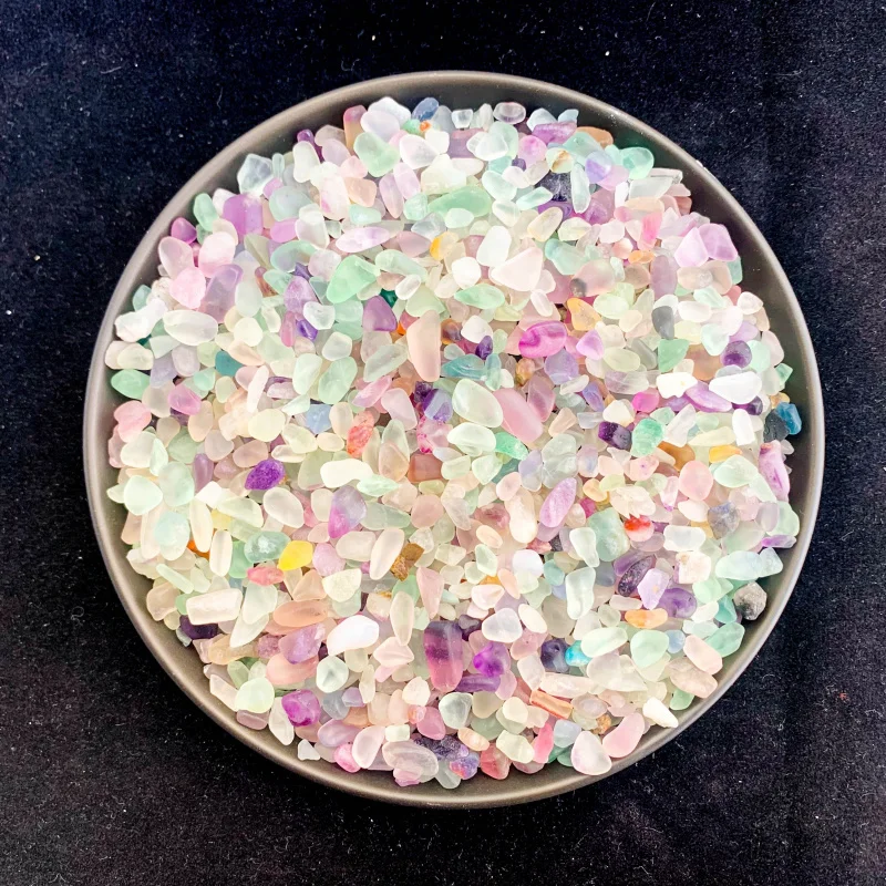 

1.76oz Natural Crystal Crushed Stones, Fluorite Crystal Polished Stones, For Jewelry Making, Wishing Bottle, Houseplants, Garden