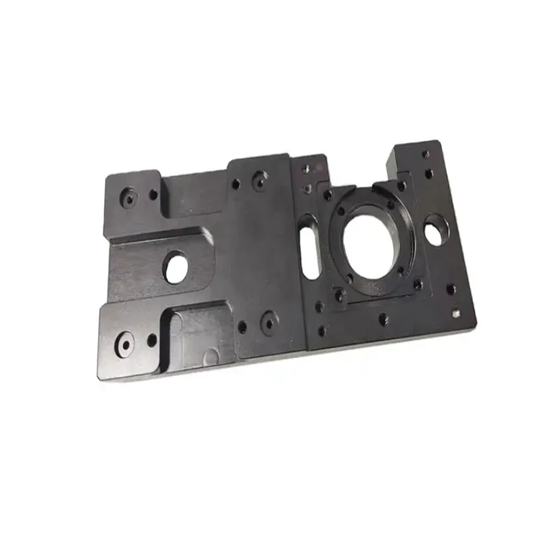 

CNC aluminum alloy black anodized mechanical bracket precision mechanical base plate optical instrument base
