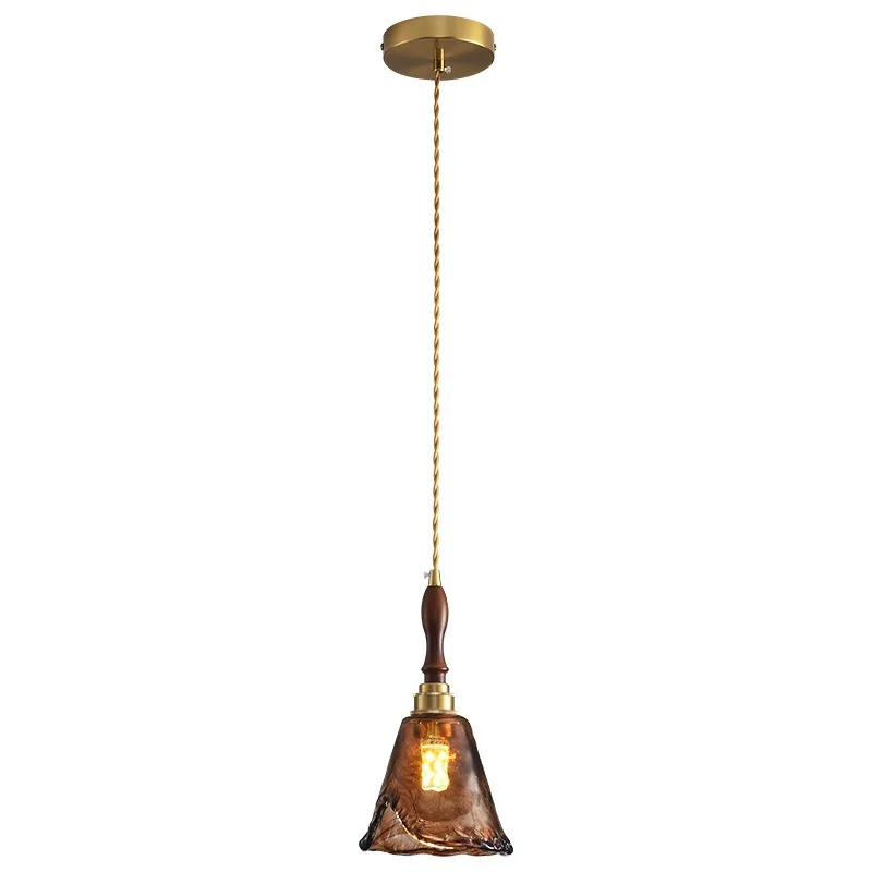 Medieval bedroom bedside lamp, eye protection chandelier, retro creative atmosphere, bar entrance decorative small chandelier