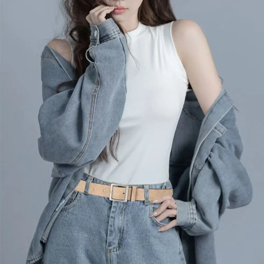 เข็มขัดหนังกลับหัวเข็มขัดแฟชั่น สไตล์ลำลอง ย้อนยุค ธุรกิจ ดีไซน์หรูหรา สำหรับผู้หญิง