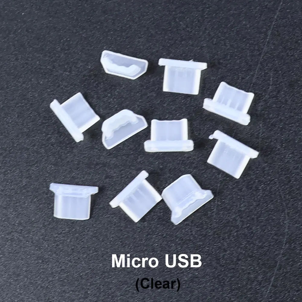 JCD 50pcs Silicone Dust Plugs Type-C Micro USB Phone Anti-dust Protector Cover USB Charging Port HDMI-Interface RJ45 For Laptop image 3