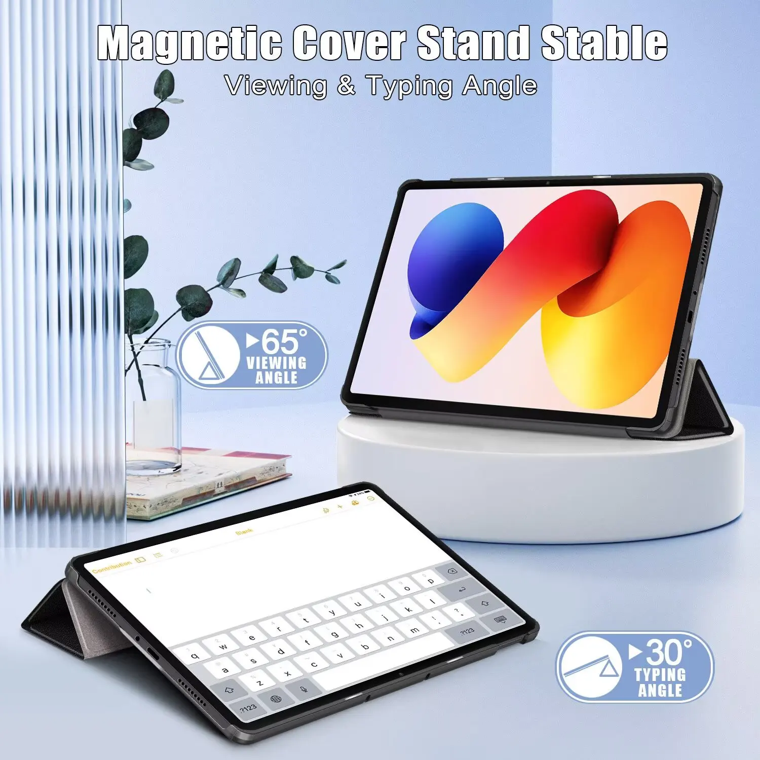 Fotografia 6: Capa para tablet para redmi pad 2 pro/xiaomi poco pad m1 2025 lançado 12.1 polegadas material de couro pu capa protetora à prova de choque