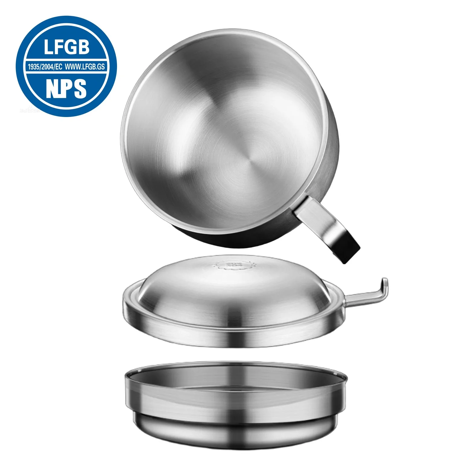 LFGB Certification 304 Stainless Steel Heat Insulation Bowl Hollow Layer Design Warm Keeping Food Contaner Instant Noodle Maker