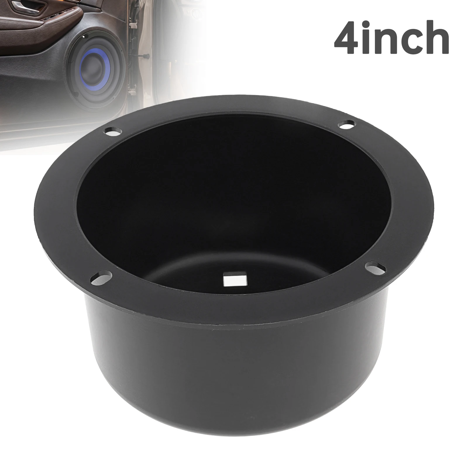 Universal 4-Inch Speaker Baffle for Car Door, Boat, Home Audio, Noise-Reducing Enclosure