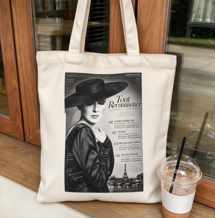 2026 new Best‑Seller‑Trending‑Female‑Singer‑Renaissance‑Tour‑Vintage‑Paris‑Poster Print High‑Quality Canvas Tote Bag