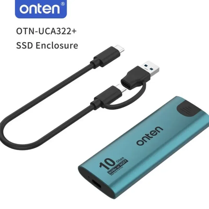 ONTEN M.2 SSD Case NVMe/ NGFF SSD Enclosure Adapter 10Gbps USB 3.2 Gen2 Type C External Hard Drive Case High Speed For Laptop PC