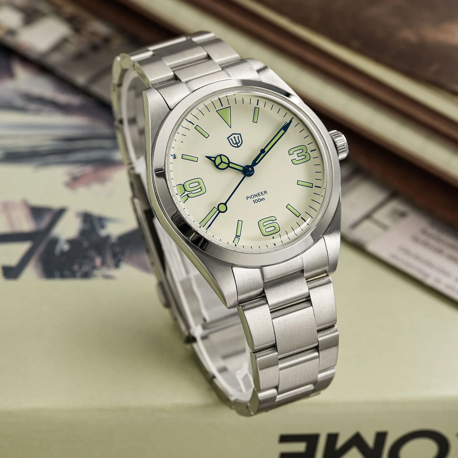 Watchdives WD1016 V3 36Mm/39Mm Slim Field Watch VH31 Sweep Quartz Bgw9 Luminous AR Sapphire 100M Waterproof  Men Wristwatch