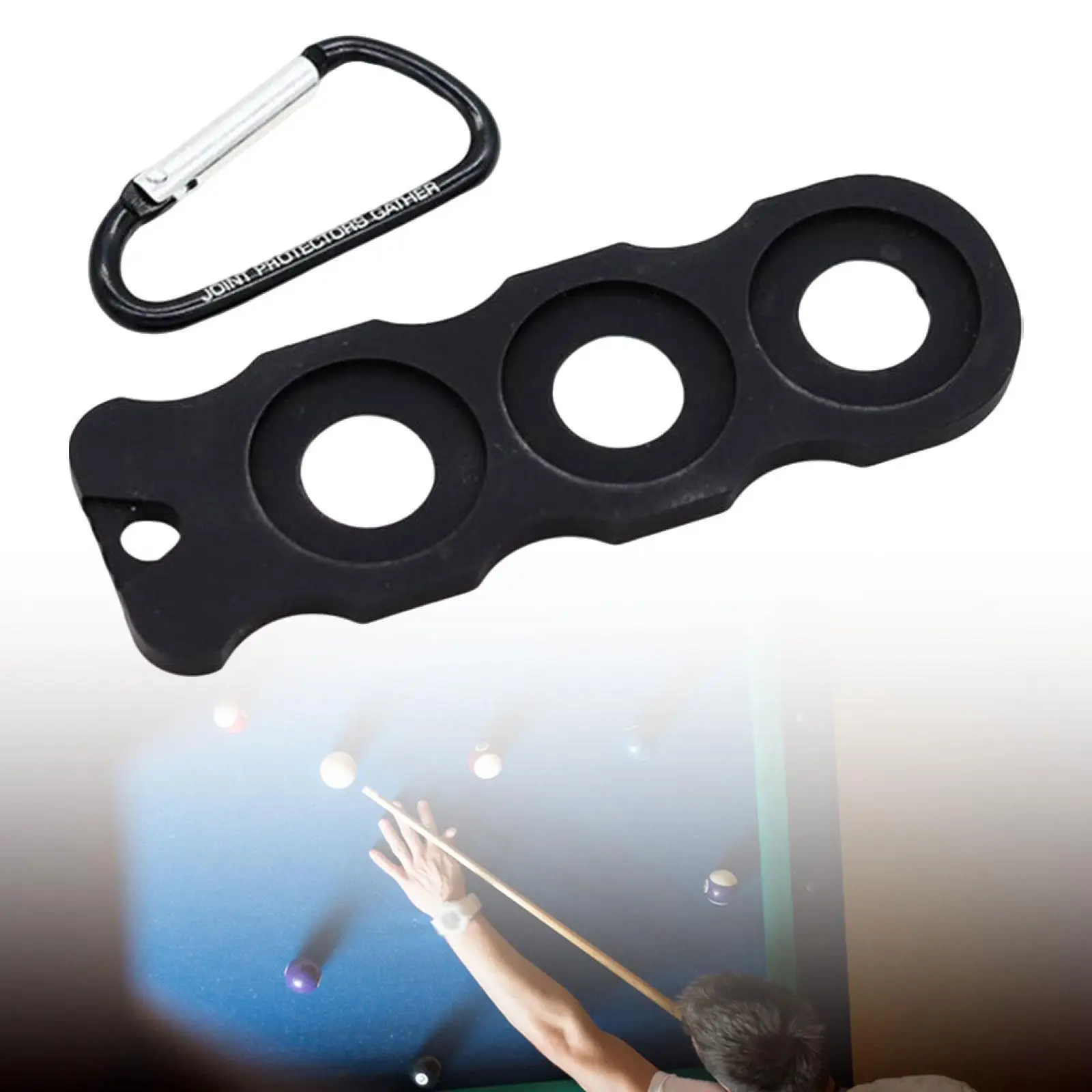 Protector de juntas para tacos de billar, suave, 3 agujeros, accesorios de billar, funda, tapas protectoras, soporte Protector de juntas para palo de billar