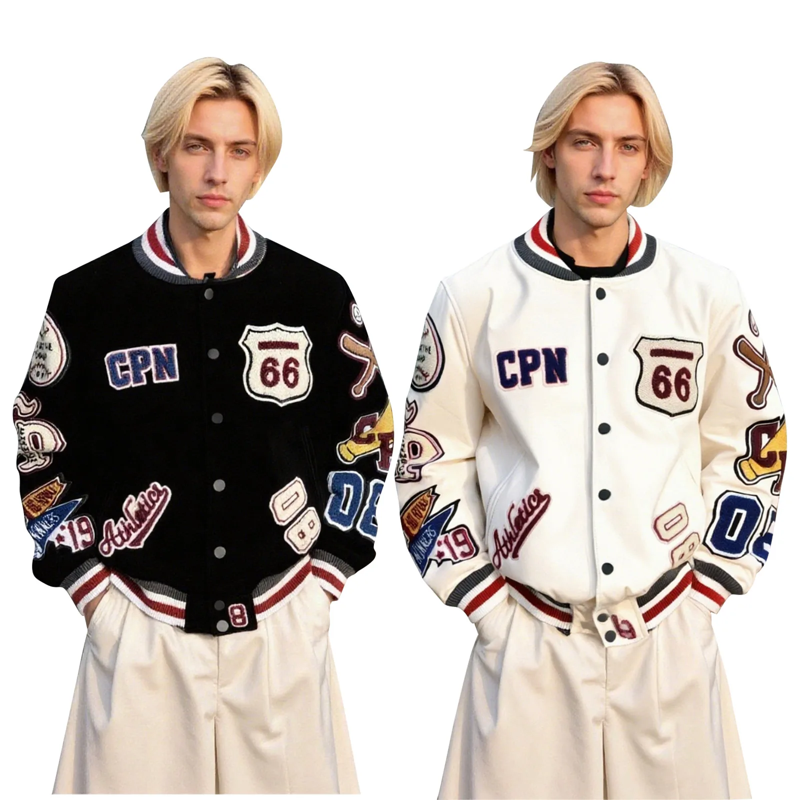 

Бейсбольная куртка в стиле ретро с вышивкой букв, мужская модная брендовая свободная куртка, мотоциклетное пальто в стиле Харадзюку в стиле хип-хоп