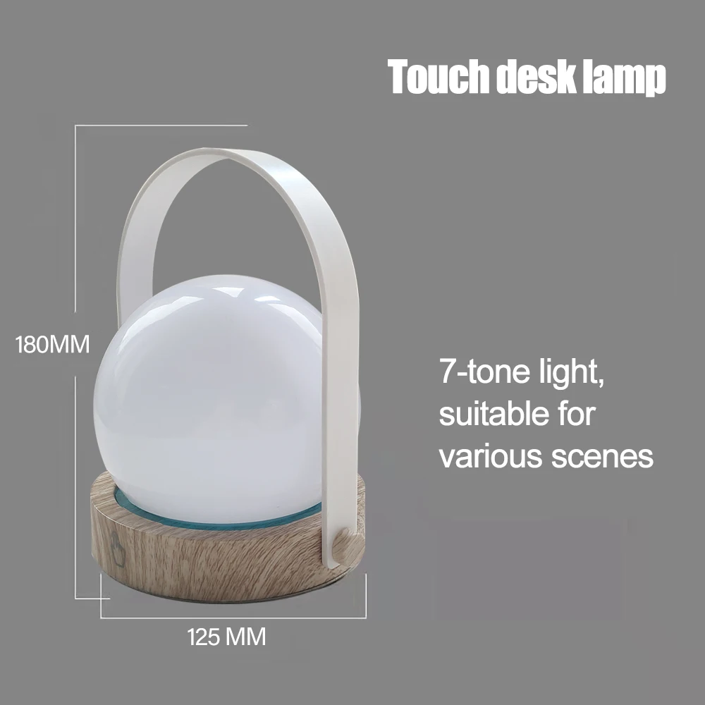 Touch Bedside Lamp Bedroom Portable Lamp Desk Lamp Decoration Atmosphere Charging Sleep LED Night Light Camping Light