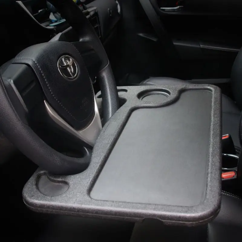 

Multi Function Portable Car Steering Wheel Desk Table, Steering Wheel Double Sided Trays, Laptop Stand Table Holder