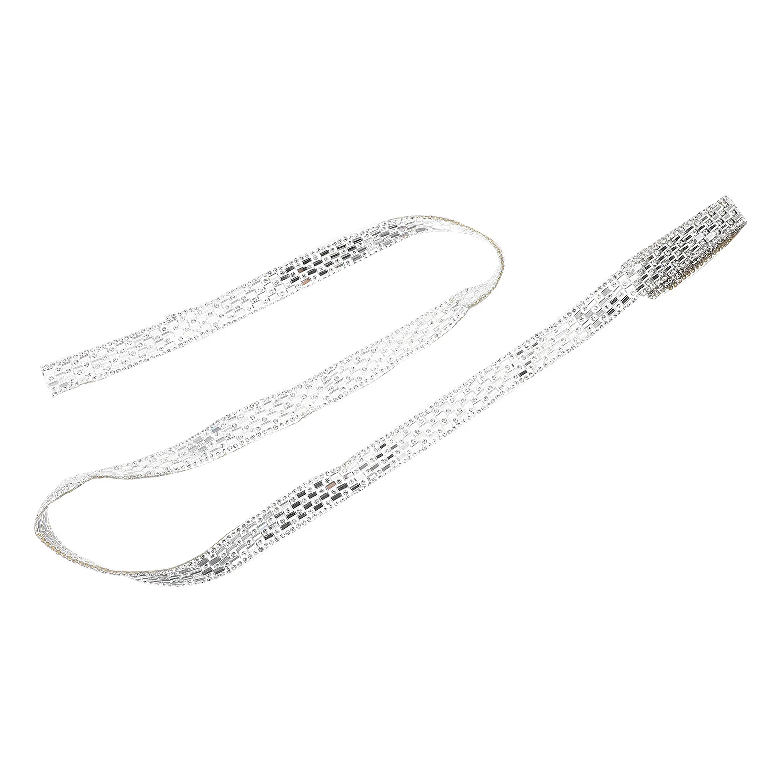 

1 Roll Rhinestone Ribbon Iron on Strip Decorative for Crafts Clothes Shoes Car Rhinestone Roll DIY Bling Rhinestones for Fabric