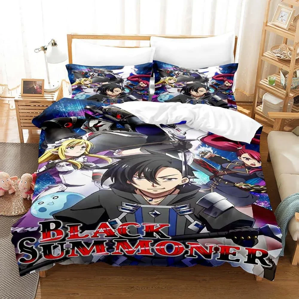 

Fashion 3d Printed Anime Black Summoner Bedding Set Single Twin Full Queen King Size Bed Set Adult Kid Bedroom Duvet cover Sets