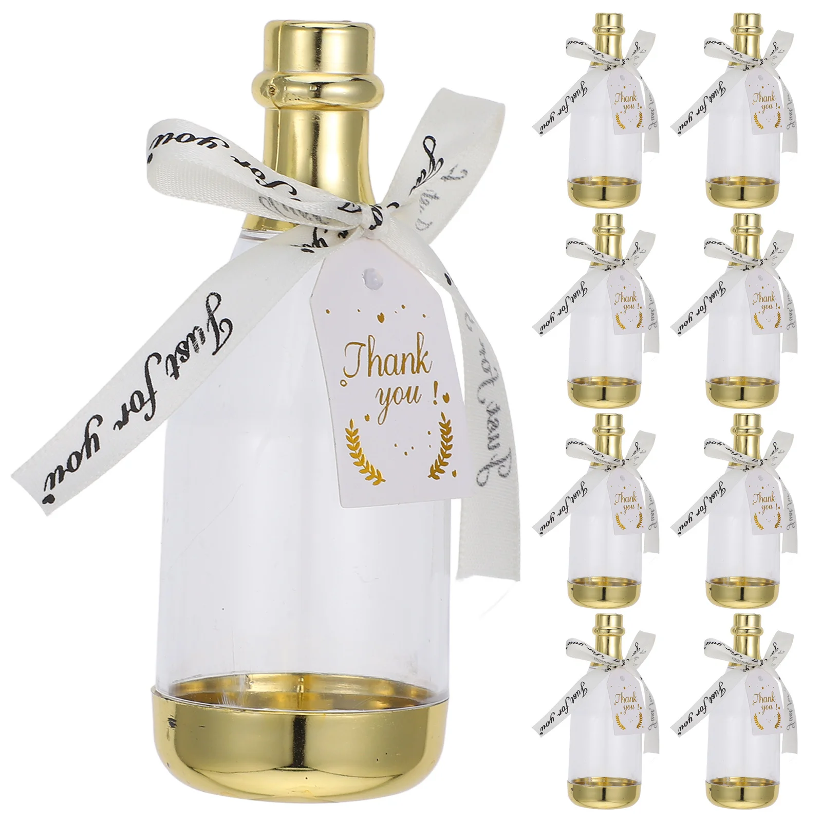 

12pcs Candy Boxes Plastic Bottle Shaped Treat Containers For Wedding Birthday Party Favors Mini Favor Boxes Acrylic Candy Jars