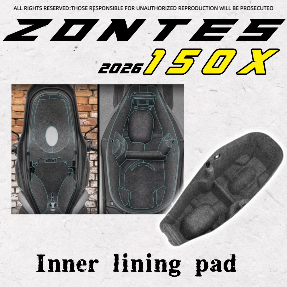 

For 2026 ZONTES 150X Inner Seat Liner, Modified Motorcycle Integrated Under-Seat Liner, Film, Sticker, and Accessories