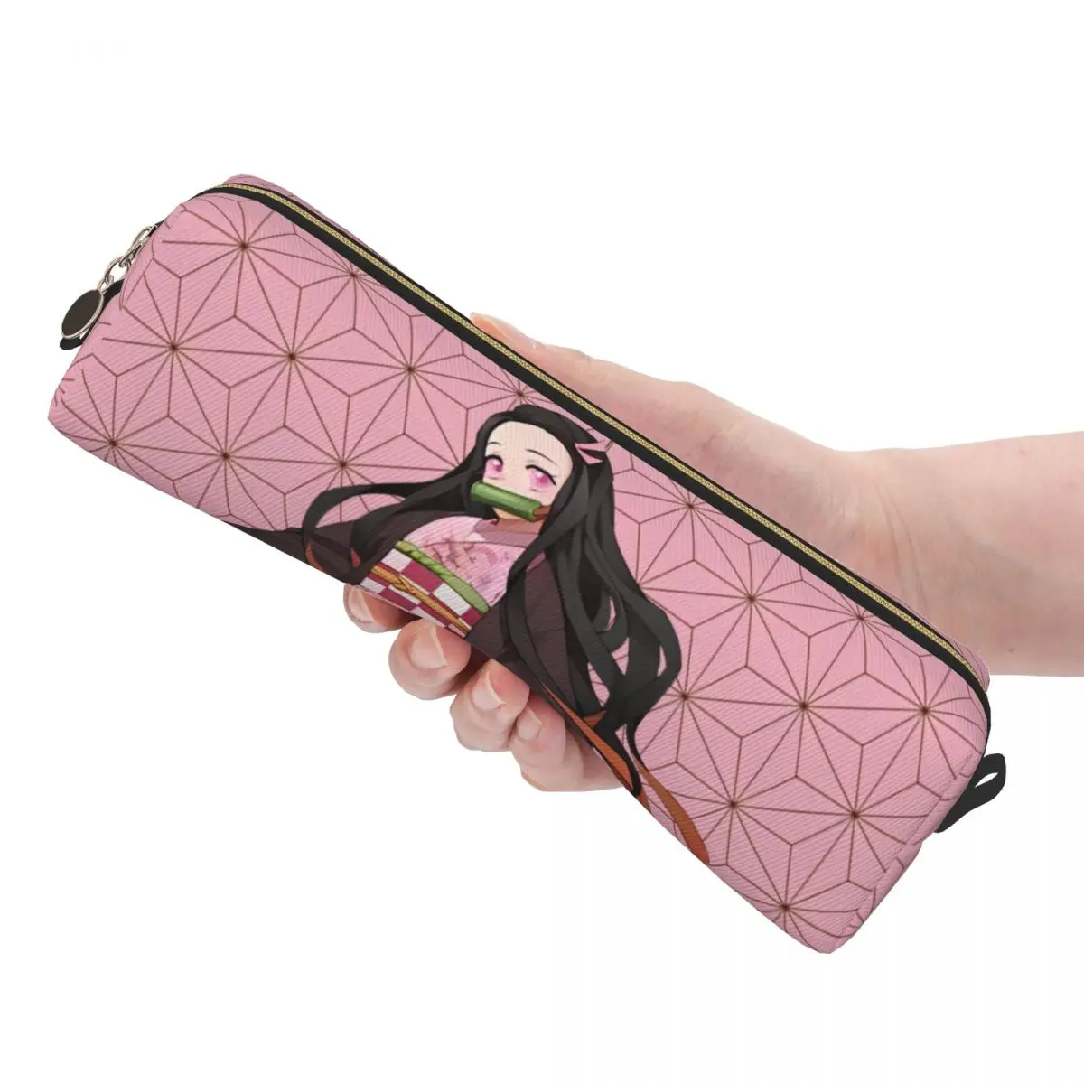 شيطان القاتل مقلمة جديدة النساء لطيف Nezuko حامل قلم أكياس طالب تخزين كبير مكتب هدية pencelcases