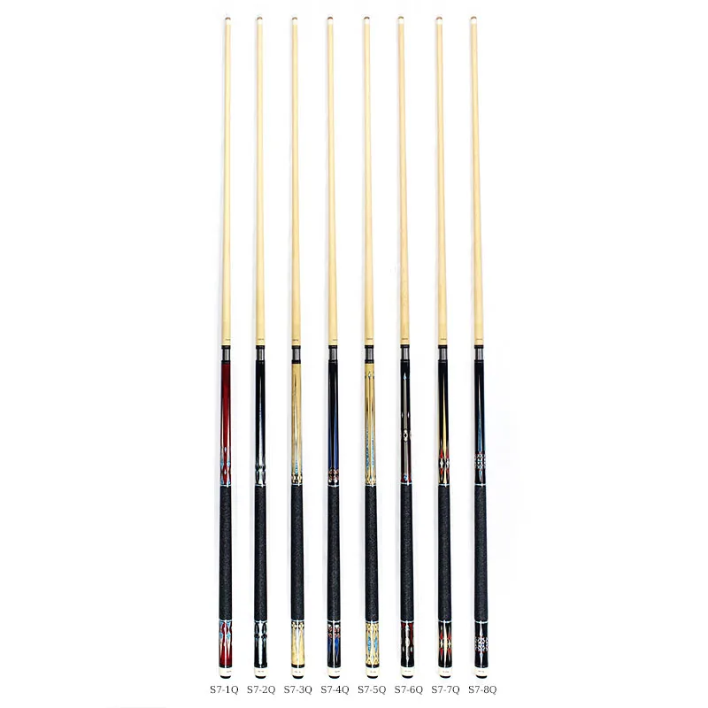 مجموعة عصا البلياردو الاقتصادية 1/2 مقاس 58 بوصة من خشب القيقب الكندي مع طرف 12.5 مم، علبة عصا جلدية، قفاز بألوان عشوائية، منشفة #1