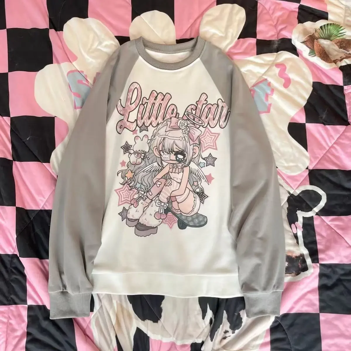 

Cool Cartoon Cute Pattern Printing T Shirt Women T-shirts Female Outdoors Casual Tops Long Sleeve T-shirt Versatile Trend Style