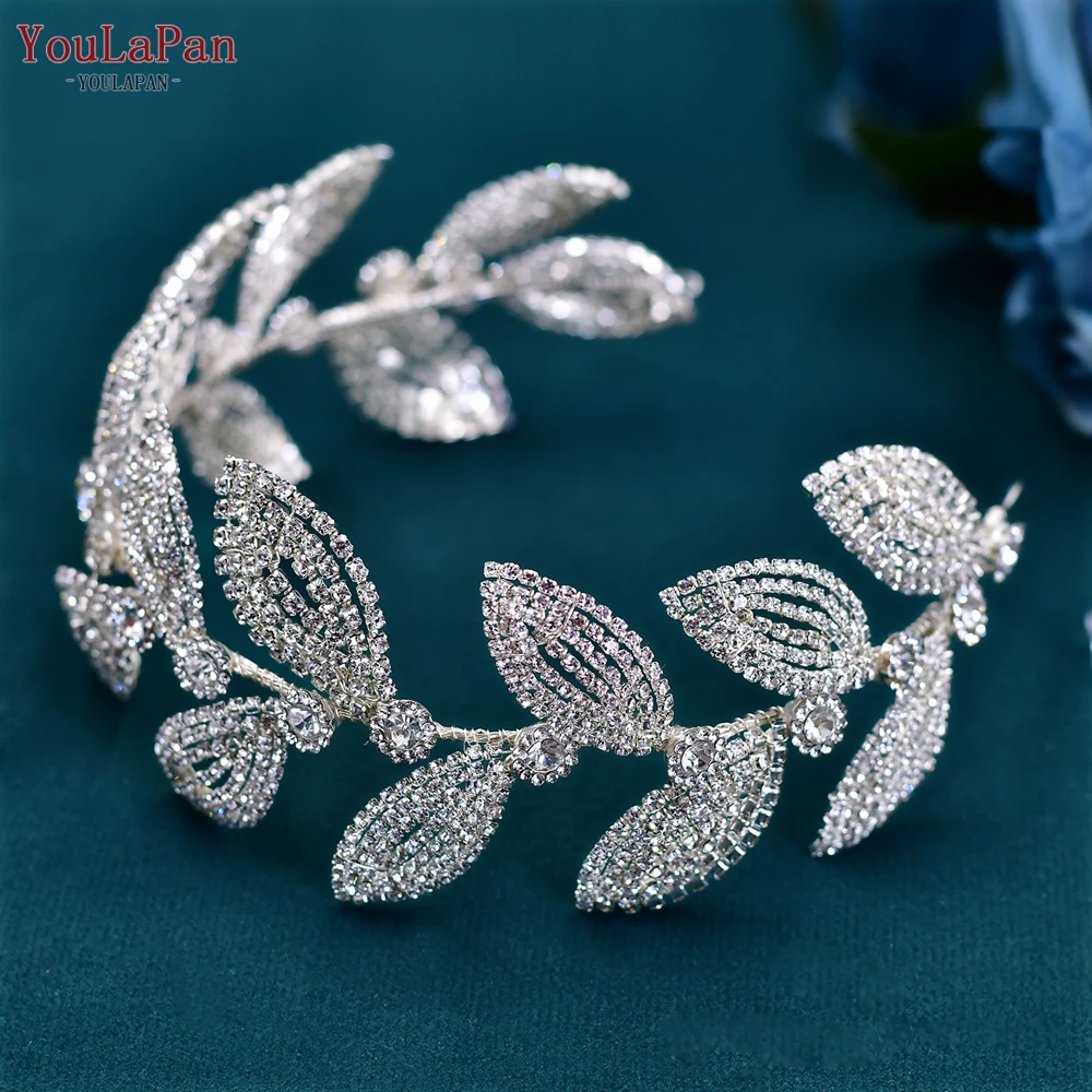 YouLaPan-accesorios para el cabello de boda para mujer, banda para el pelo nupcial con diamantes de imitación, joyería de dama de honor, diadema de cristal, tocado de moda, HP578