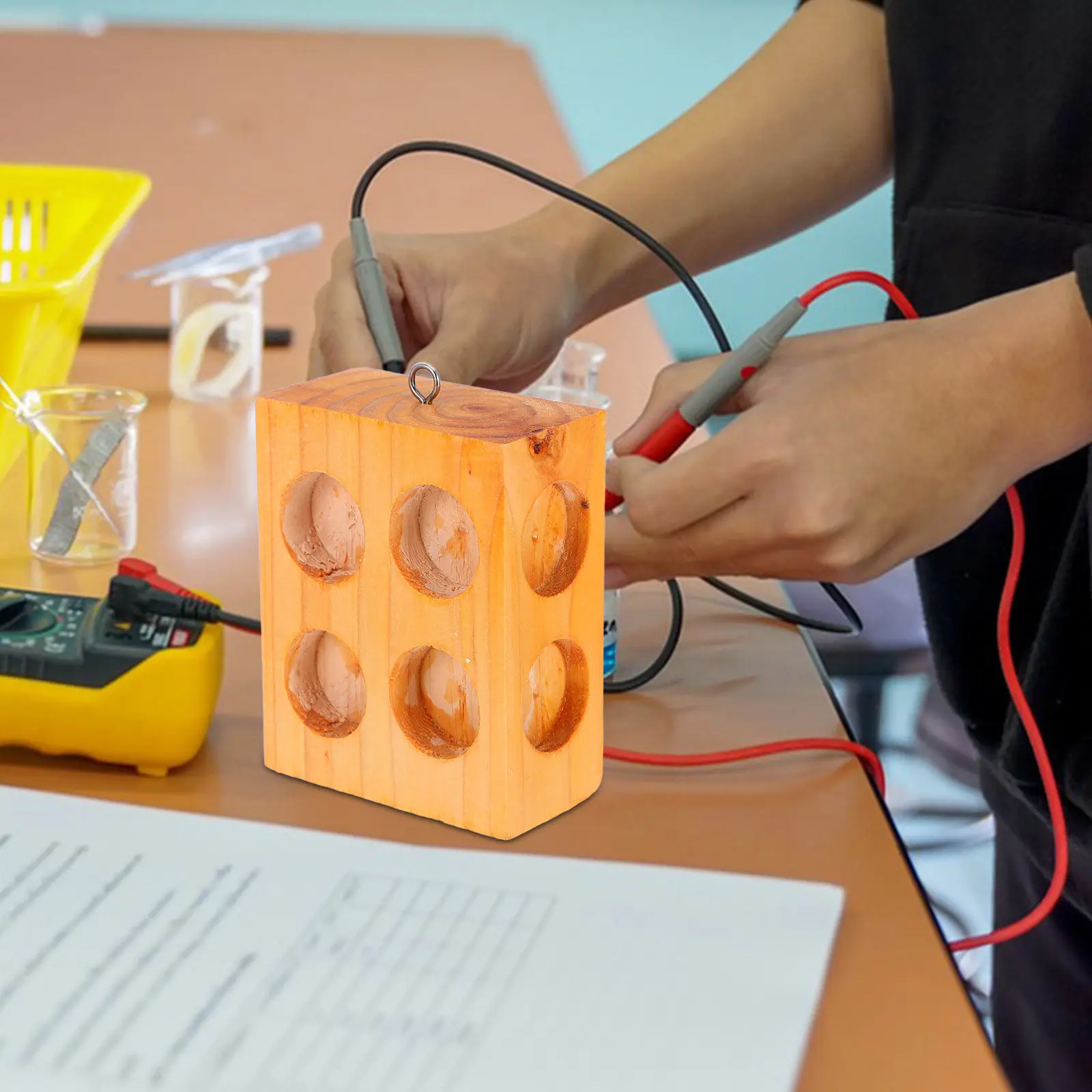 Reibungsexperiment-Keil, ideal für Newton-Physik-Tests, Holz-Laborblock für MINT-Bildung, Rampen-Bewegungsschieber, Wissenschaftsmesse