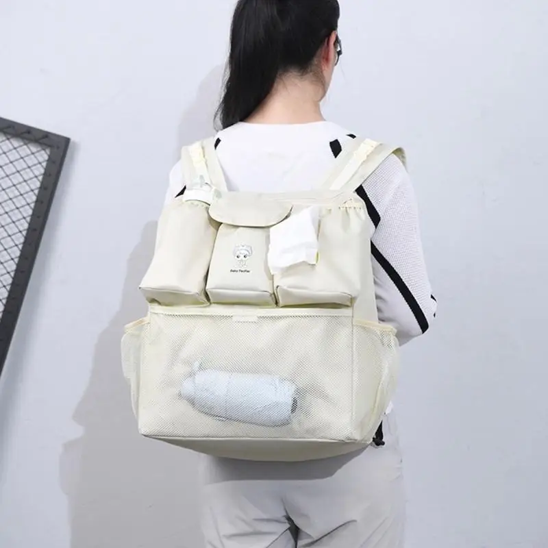 Large Capacity Strollers Accessory Multiple Pockets Nonslip Hooks And Ventilated Straps Backpacks 4XBC
