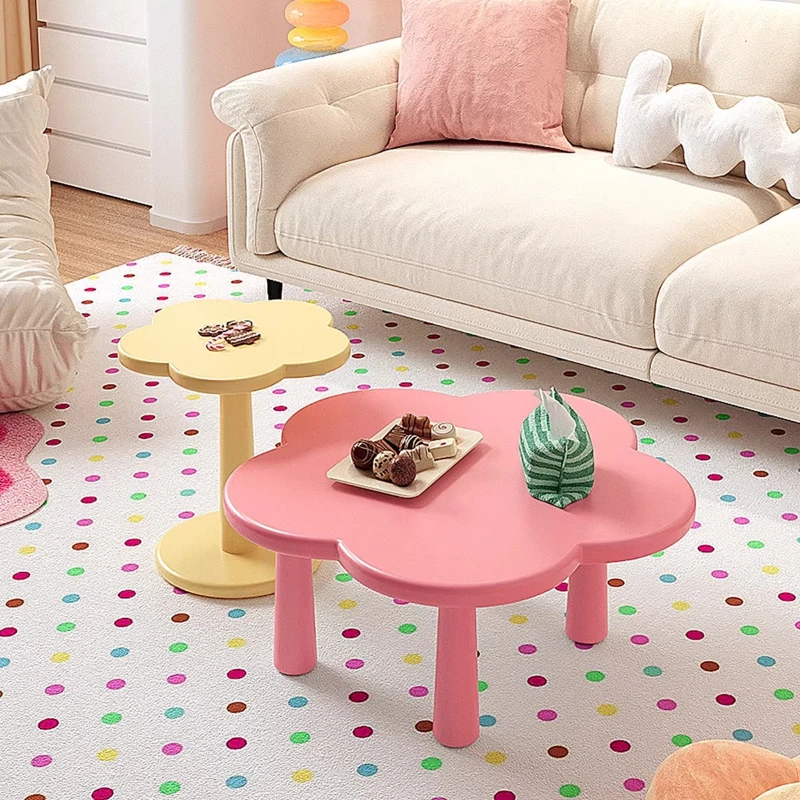

Dopamine coffee table, small apartment living room, household cream style movable combination cute side