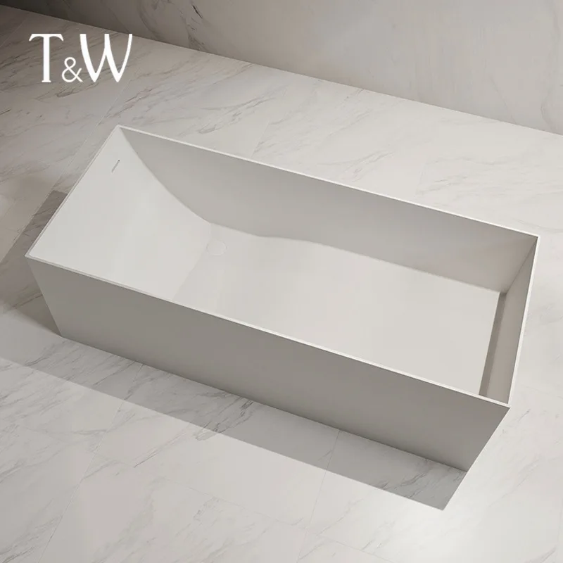 

Travel Bathtub Household Small Unit Artificial Stone Independent Rectangle Hotel Japanese Bath Factory Direct Sales