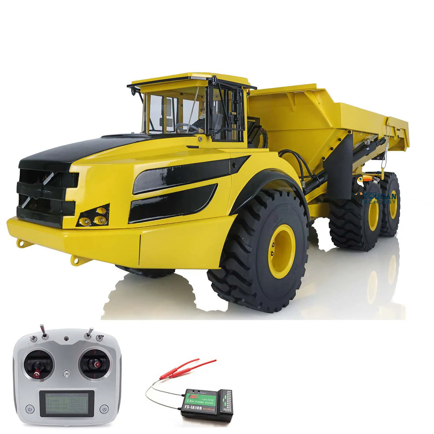 

In Stock Toys 1/14 Scale A40G Metal Articulated RC Hydraulic lifting Truck Dumper Light Sound Radio Machine Car Vehicle Hobby