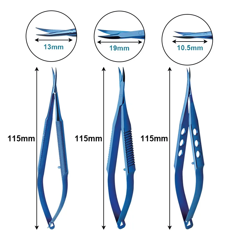 Three Type Choices Westcott Stitch Scissors Ophthalmic Surgical Tool Titanium Alloy