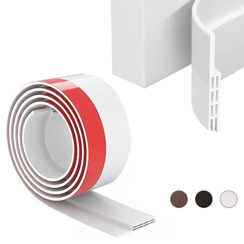 Soundproof Door Bottom Sealing Strip Self-adhesive TPE Door Draft Stopper 100cm Insect Prevention Weather Stripping Bedroom