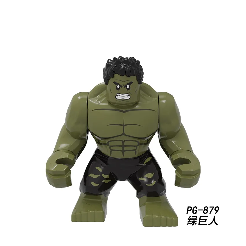 Personajes de Anime, superhéroes de Marvel, mini muñecas de bloques, estatuas de Hulk, juguetes de bloques ensamblados, regalos de cumpleaños para niños